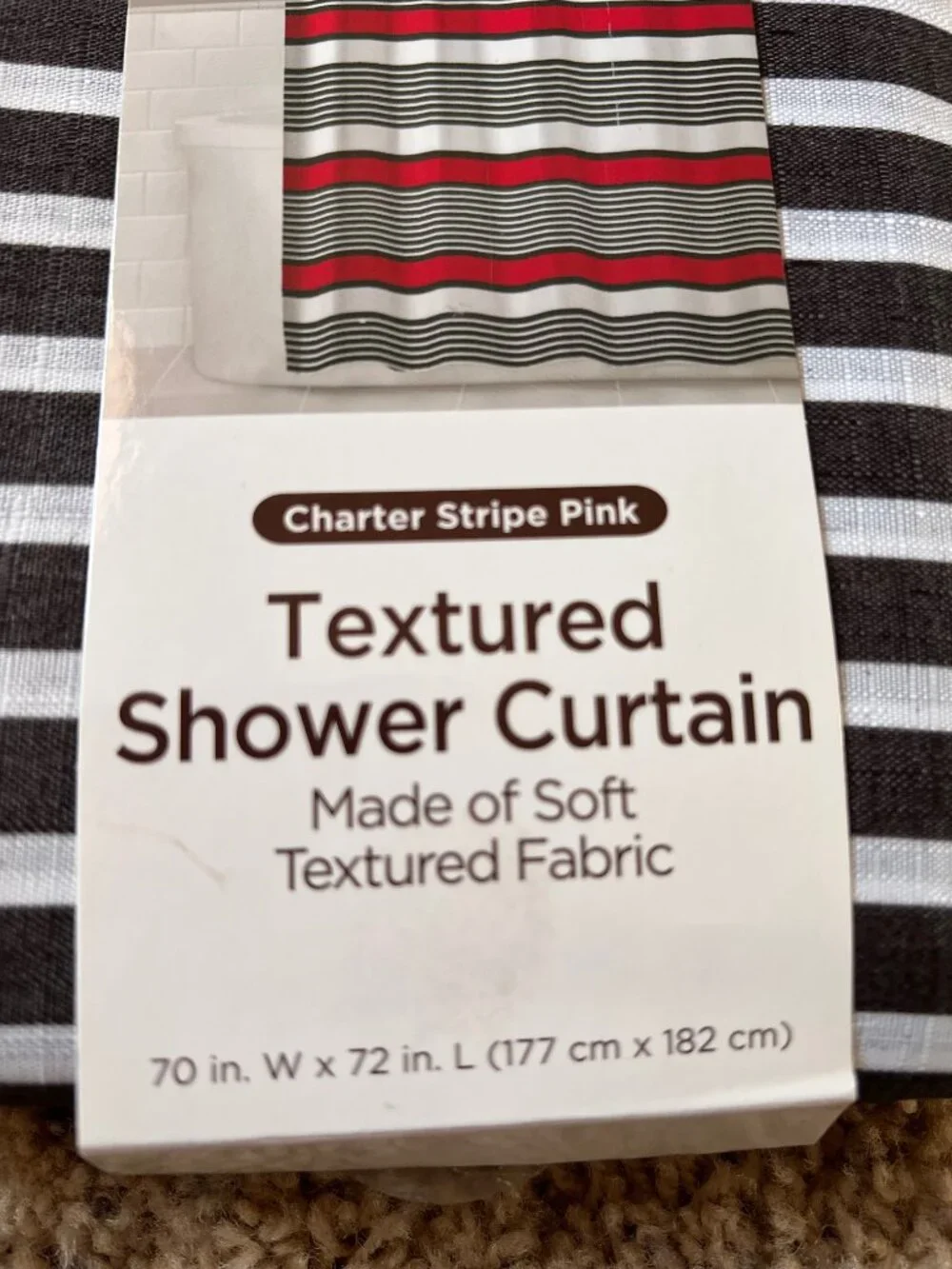 Comfort Bay Shower Curtain red and black New